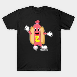 Hotdog Ice skating Ice skates Winter sports T-Shirt